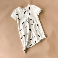 Akane-Party Dress | White w/Black