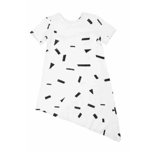 Akane-Party Dress | White w/Black