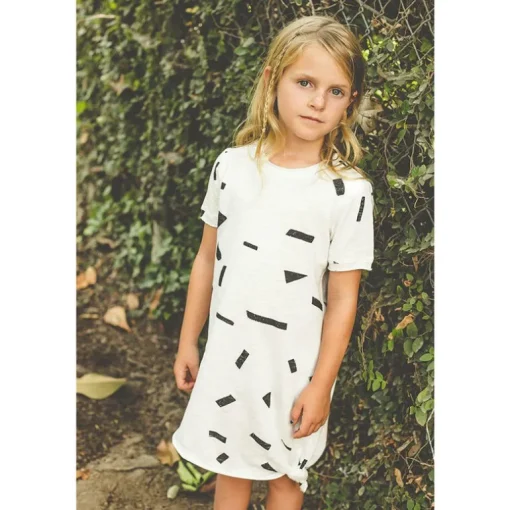 Akane-Party Dress | White w/Black