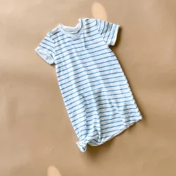 Akane-Stripe dress | White