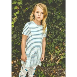Akane-Stripe dress | White