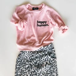 Alfie-Happy Human Kids Top | Pink FC