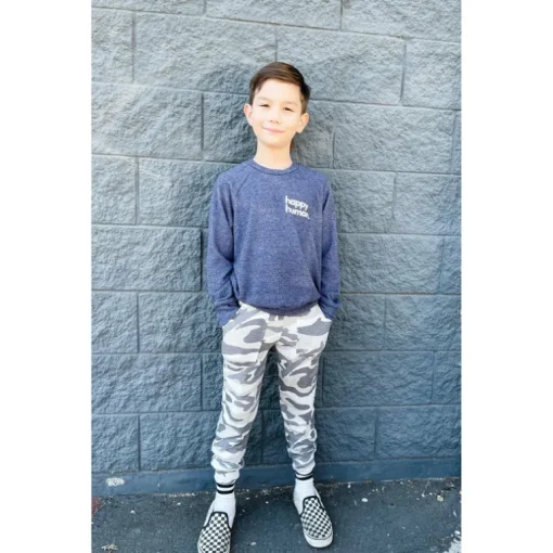 Alfie-Happy Human Kids top | Navy FC