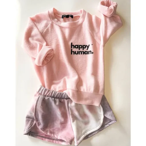 Alfie-Happy Human Kids Top | Pink FC