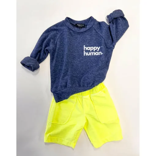 Alfie-Happy Human Kids top | Navy FC