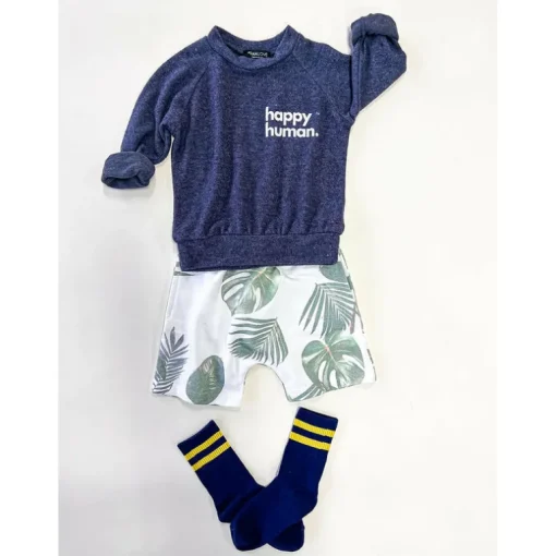 Alfie-Happy Human Kids top | Navy FC
