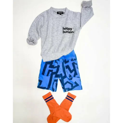 Alfie-Happy Human Kids top | Heather FC