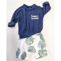 Alfie-Happy Human Kids top | Navy FC