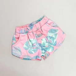 Amal-Palm shorts | Coral