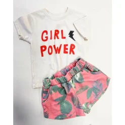 Amal-Palm shorts | Coral