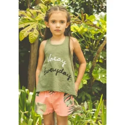 Amal-Palm shorts | Coral