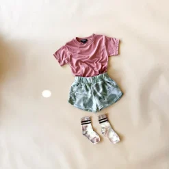 Amal-Palm shorts | Heather