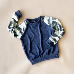 Archie top | Navy Faux cashmere