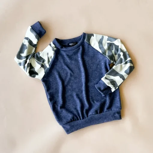 Archie top | Navy Faux cashmere