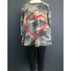 Ava-Heart dress & legging set | Brushed Camo FC