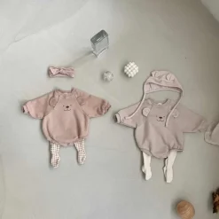 Baby Bear Bubble Romper | Beige