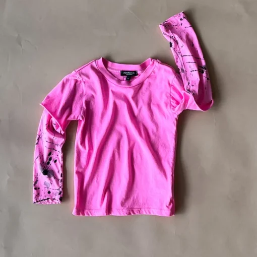 Beck-Splatter 2fer Tee | Pink