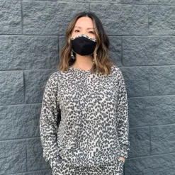 Black | Leopard Faux Cashmere Infinity