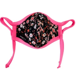 Black Floral w/ Pocket | Pink