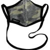 Brushed Olive Camo Faux Cashmere | Black Infinity