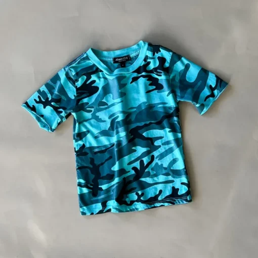Cameron Camo Tee | Aqua