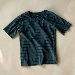 Cameron Pinstripe Tee | Black
