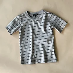 Cameron Pinstripe Tee | Cobblestone