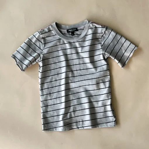 Cameron Pinstripe Tee | Cobblestone