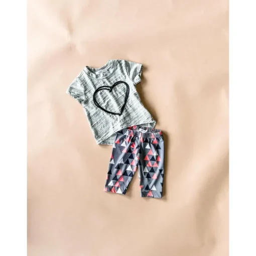 Capri-Triangle leggings | Titanium