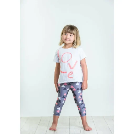 Capri-Triangle leggings | Titanium