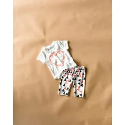 Capri-Triangle leggings | White