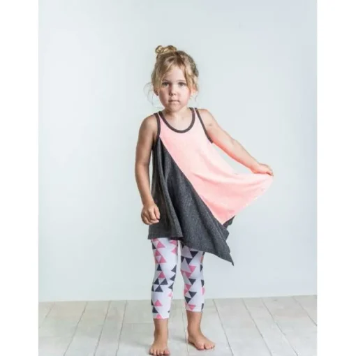 Capri-Triangle leggings | White