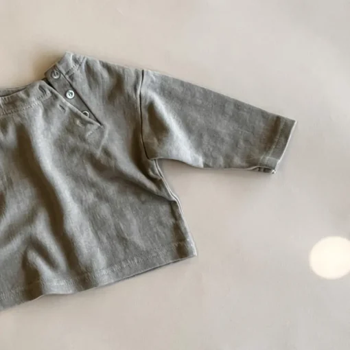 Charlie Baby Button Tee | Mocha