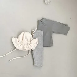 Charlie Baby Button Tee | Slate Blue