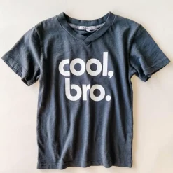 COOL BRO-V NECK TEE | TITANIUM