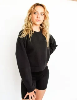 Cropped Sweatshirt | Black | Women & Girls 9yrs+