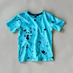 Cruz Splatter print Tee | Aqua