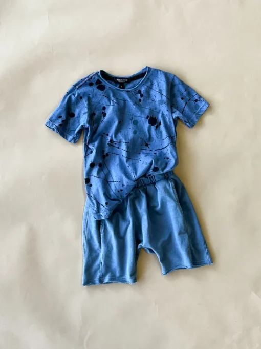 Cruz Splatter print Tee | Denim