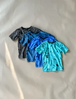 Cruz Splatter print Tee | Aqua