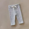 Dakota Stripe baby leggings | Mocha