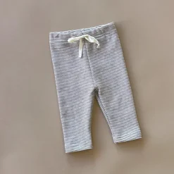 Dakota Stripe baby leggings | Mocha