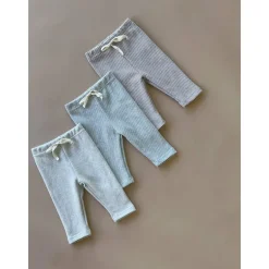 Dakota Stripe baby leggings | Beige