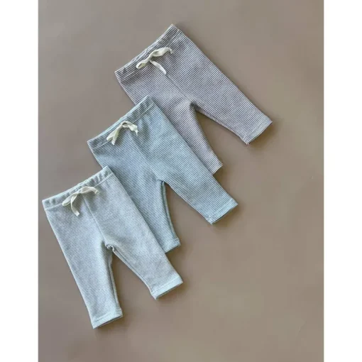 Dakota Stripe baby leggings | Beige