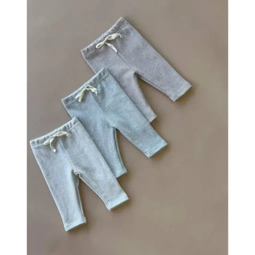 Dakota Stripe baby leggings | Grey