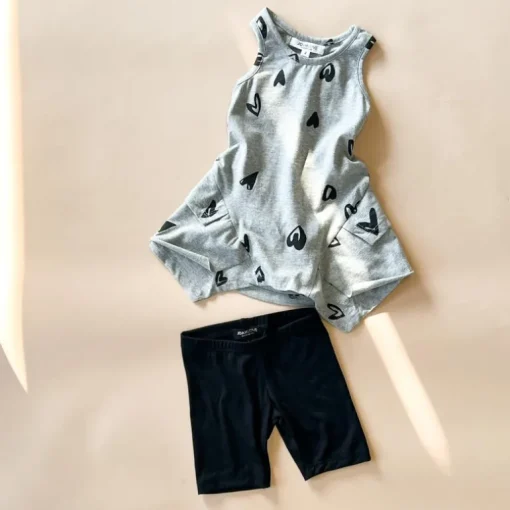 Etta-Heart Tunic top | Heather