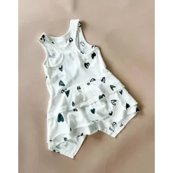 Etta-Heart Tunic top | White