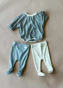 Finlay Striped Baby Tee | Grey