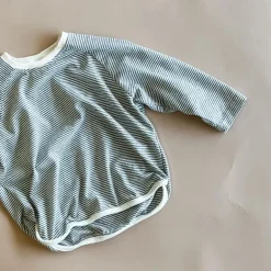 Finlay Striped Baby Tee | Grey