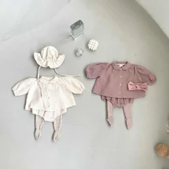 Gemma Gauze Baby Dress & Bloomer Set | Dusty Blush