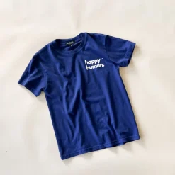 Happy Human Hipster Tee | Navy | Women & Youth size 8-16